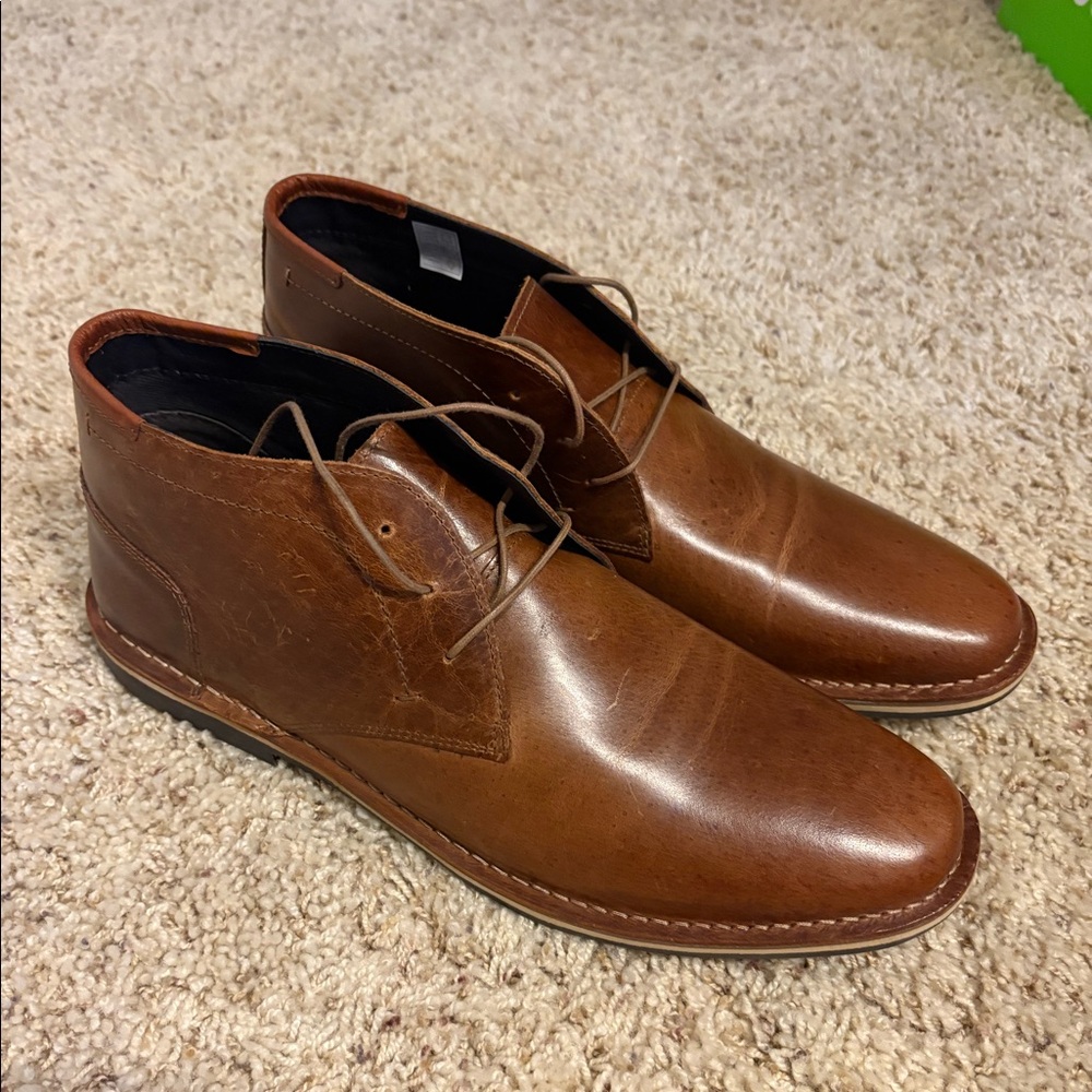 Men’s brown leather Steve Madden dress shoes